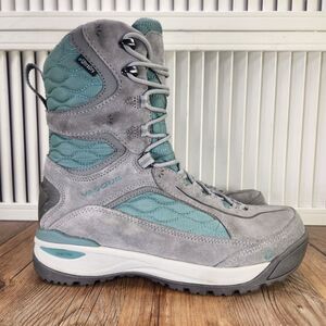 Vasque Pow Pow III UltraDry Winter Boots Womens Sz 9 M Gray Green Suede Outdoors